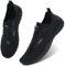 IceUnicorn Strandschuhe Badeschuhe Damen Herren Schwimmschuhe Aquaschuhe Sommer Schnell Trocknend Surfschuhe(Klassisches Schwarz,41EU)
