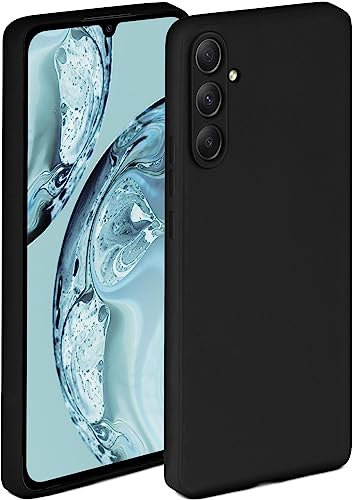 ONEFLOW Soft Case für Samsung Galaxy A34 5G Hülle aus Silikon mit Kameraschutz, Silikonhülle mit erhöhtem Schutz fürs Display, Backcover Schutzhülle, weiche Handyhülle, Schwarz