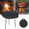 HENGMEI Grillplatte Gusseisen mit 3 Beinen Grillpfanne Dutch Oven Grilltisch Camping Grill Zubehör, Rund, Ø 45 cm