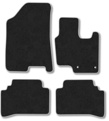 Fits Kia Sportage (2022+) [Plug-in Hybrid] Carpet Car Mats | Grey Edge Trim Tailored Fit Floor Mats Full Coverage Protection Accessories Easy Clean Anti Slip Made in the UK
