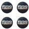STREHN Auto Radnabenkappen für BBS 56MM Radnabenabdeckung Reifen Felgendeckel Aufkleber Nabenkappen Abzeichen Sticker Zubehör,D-Blackstyle