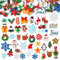 BETESSIN 298pcs Weihnachten Sticker Moosgummi Aufkleber Selbstklebend 100 Schneeflocken Stickers Glitzer Weihnachtssticker Weiß Blau für DIY Basteln Weihnachtsdeko