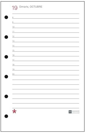 Miquelrius - Nachfüllpack Jahresplaner 2024 Integral, Tagesansicht, Caddy-Größe 80 x 120 mm, Katalanisch, Portugiesisch und Englisch