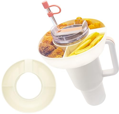 Velaco Snack Bowl for Stanley 40 oz Tumbler with Handle, Reusable Snack Tray Accessories for Stanley Cup 40 oz with Handle