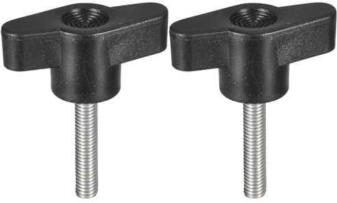 QUARKZMAN 2 Stück Klemmschraubenknopf, M5 x 25mm 304 Edelstahl T-förmige Daumenschrauben Griff für schnellen Austausch des Handfestziehknopfs