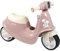 Smoby - Porteur Scooter Rose - Design Réaliste - Clé Mécanique, Phare Avant - Roues Silencieuses - Coffre à Jouets - Dès 18 Mois