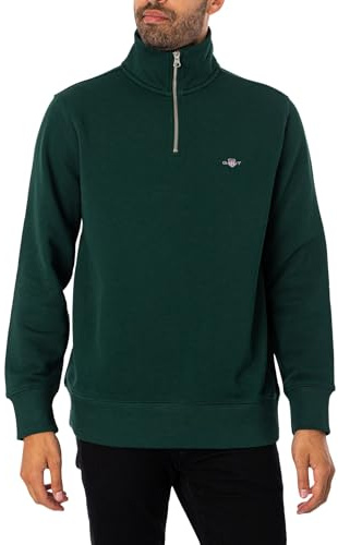 GANT Herren Sweatshirt Mit 1/4-Reißverschluss Und Regulärem Schild, Fresh Blue