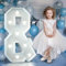90cm Blanco Letras Luminosas Decoración Cumpleaños Bautizo Fiesta, Cumpleaños Feliz Letras Decorativas, Letras LED Aniversario de Boda, La Fiesta de las Letras, Letras Luminosas Grandes, Letra &