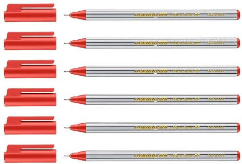 Edding 6 Fineliner 89 Office Liner, 0,3 mm, Rot