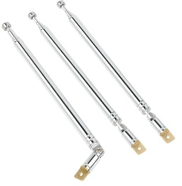 moinkerin 3-stück Radioantenne 76.5cm Teleskopantenne Edelstahl AM FM Radio für TV-Radio DAB FM/AM-Stereoempfang