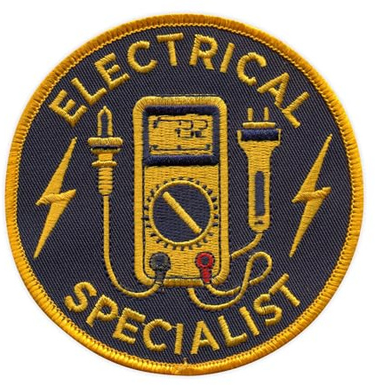 Electrical Specialist Aufnäher / Abzeichen / Emblem zum Aufnähen
