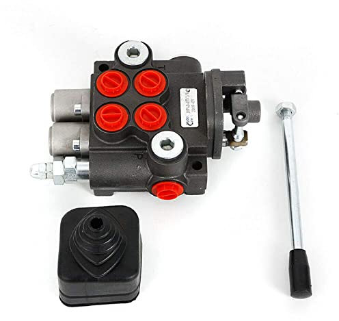 WYZSXX distributori Idraulici, distributore monoblocco a 2 bobine da 11 gpm con Joystick per spaccalegna, caricatori per trattori