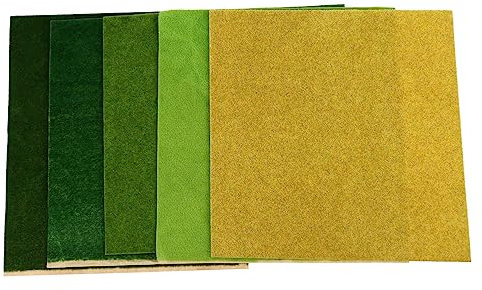 PLAFOPE 5 Stücke Gefälschte Rasen Papier Rasen Papier Material Für Mini-Landschaft Modell