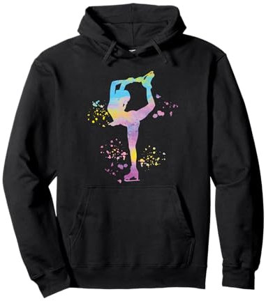 Eiskunstlauf Eiskunstlauf Bunte Mädchen Eislaufen Pullover Hoodie