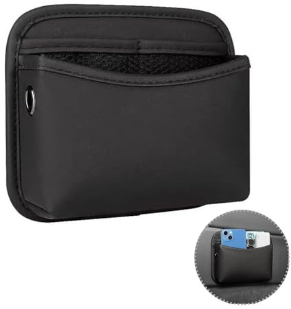 Car Seat Side Pocket Organizer, PU Leather Universal Car Pocket Pouch Cell Phone Holder for Car,Storage Bag Car Seat Gap Filler Organizer Interior Accessories Holds Phone, Cards, Keys,Remote