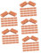 Tofficu 5sets Tiles Dollhouse Mini Bricks Tiles Mini Bricks Concrete Tiny Dolls Building Blocks Micro Landscape Brick Decor Mini Mini Building Blocks Brown Clay 200pcs*5