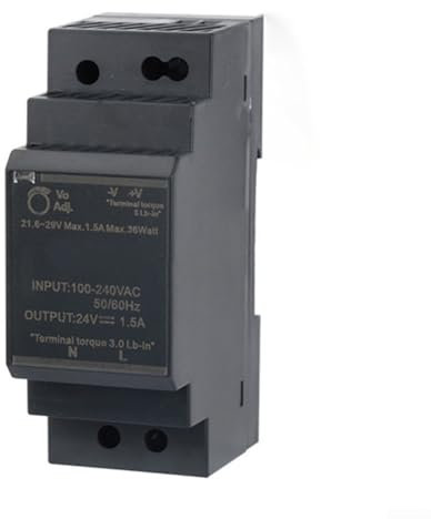 Industrielles Netzteil, 12 V Schaltnetzteil, 1,25 A Dinrail Transformator DIN-Schienen-Netzteil-Transformator für PLC iindustrial Steuersysteme industrieller USB-Hub (HDR-30-12)