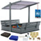 KOTARBAU® Sandkasten mit Abdeckung 120 x 120 cm Großer Grau Holzsandkasten mit Grau Dach Sandkasten mit Deckel Sandkasten mit Dach Gartenspielzeug Kinder imprägniert verschließbar mit Bänken