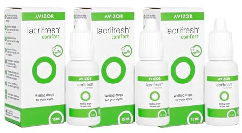 Avízor Lacrifresh Comfort 3x15ml – Avizor Artificial Tears | Daily Eye Hydration | Relief for Dry and Tired Eyes | Suitable for Contact Lenses | Refreshes and Lubricates