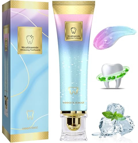 Niacinamid Whitening Zahnpasta für Erwachsene, Brilliant Smile Niacinamid Zahnpasta Whitening, Niacinamid Intensive Whiten Zahnpasten - für gesündere und weißere Zähne (3.53OZ)
