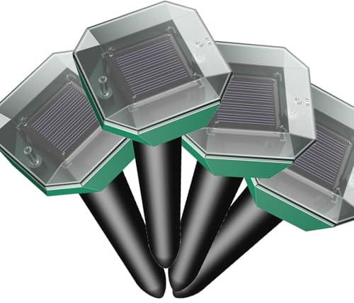 Sodwot Maulwurf Vertreiber–Maulwurfschreck solar Testsieger, IP65 Geeignet zur Vertreibung von Maulwürfe und Anderen Nagetieren in Gärten Rasen 4 Pack