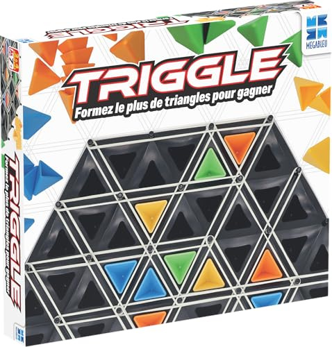 Megableu Triggle Strategiespiel zum Formen von Dreiecken | Für 2 bis 4 Spieler ab 7 Jahren - Bilden Sie Dreiecke, blockieren Sie Ihre Gegner und entwickeln Sie Logik und Beobachtung