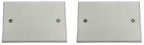 2 Pezzi Coperchio con Viti per Scatola Elettrica 503, Copri Cassetta Universale Bianco, Placca Cieca per Chiusura Scatole da Incasso, con Viti Incluse