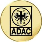 Pokal / Medaille Emblem, Motiv ADAC, Durchmesser 50 mm, gold