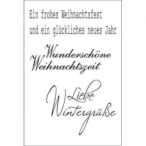 Efco Stempel Clear Liebe Wintergrüße, transparent, A7/ 74 x 105 mm, 3-teilig