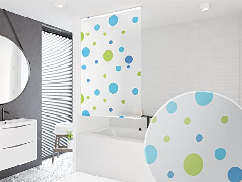 BASIC DUSCHROLLO MODELL SYLT 160x240 CM DUSCHVORHANG WEISS GRÜN BLAU! SHOWER ROLLO CURTAIN