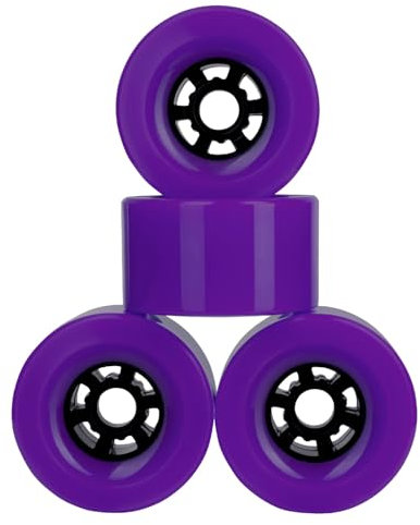 Blank 90 mm x 52 mm Pro Longboard Cruiser Wheels Schwungräder (lila)