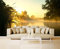 Vlies XXL-Poster Fototapete Natur Sonnenaufgang am See Material Vlies ohne Kleber, Größe 160 x 120 cm 2-tlg