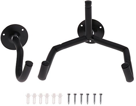Homyl Universal Metal Guitars Horizontal Wall Mount Hanger Stand for Shop Studio Music School Training Center