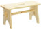 LAUBLUST Fußbank Holz Natur - ca. 38 x 19 x 21 cm, 100% Kiefer Massivholz FSC® - Fußstütze mit Griffmulde, FSC®