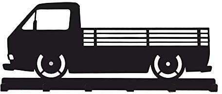 Bentatec Schlüsselbrett T3 Pritsche Optik Transporter Bus schwarz Garderobe Schlüsselleiste Hakenleiste