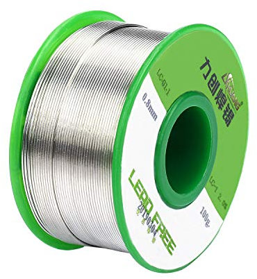 Estaño para Soldar 0.8mm Hilo de Soldadura Electronica Sin Plomo con Núcleo de Resina Sn99-0.7Cu Hilo de Estaño para Solderding y Bricolaje 100g
