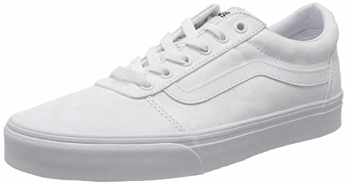 Vans Women's Ward Seasonal Sneaker, Checkerboard White White, 36
