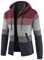 Biutimarden Maglia da Uomo Autunno Inverno Cardigan con Cerniera Manica Lunga Felpa Giacca Maglione Moda Cappotto con Cappello (Rosso S)