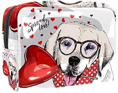 Tragbare Make-up-Tasche mit Reißverschluss, Reise-Kulturbeutel für Frauen, praktische Aufbewahrung, Kosmetiktasche, Labrador Retriever