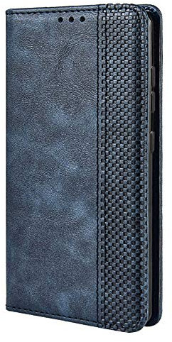 TANYO Housse Folio en Cuir pour Oppo A15 Coque, Premium PU/TPU Flip Étui Portefeuille avec Fentes pour Cartes, Pochette Protector Etui Case Cover - Bleu