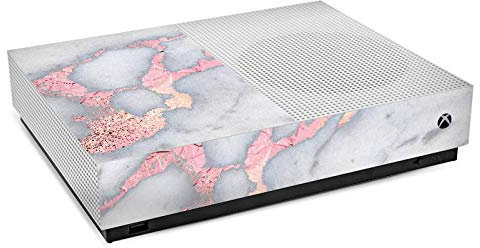 DeinDesign Autocollant Compatible avec Microsoft Xbox All Digital One S Sticker Film Autocollant Marbre Roses Glitter
