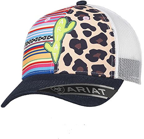 ARIAT Ladies Serape Leopard Cactus Baseball Cap