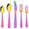 SANTUO Besteck-Set, Edelstahl, Besteck-Set, für Familienessen (mehrfarbig, 40-teilig)