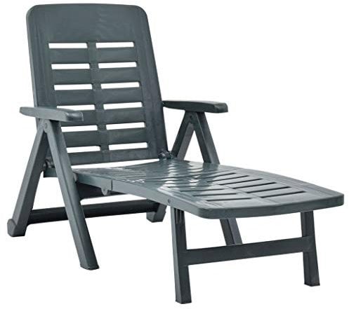 Modern,Klappbar,Witterungsbeständig,Sonnenliege,Gartenliege Liege, Strandliege,Relaxliege Liegestuhl,Gartenmöbel,Klappliege Kunststoff Grün