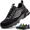 ISOOUS Sicherheitsschuhe Herren Damen Arbeitsschuhe Leicht Atmungsaktiv rutschfest Stahlkappe Schutzschuhe Schwarz 38