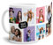 Foto-Tasse zum selbst gestalten mit Foto-Collage für 10 Wunschfotos - Geschenk für Familie, Freunde, Geburtstag, Weihnachten - Keramik Weiß, 300 ml I Personalisiert