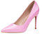 GENSHUO Chaussures à talons hauts de 10 cm pour femme à bout pointu pour robe de soirée, rose, 40 EU