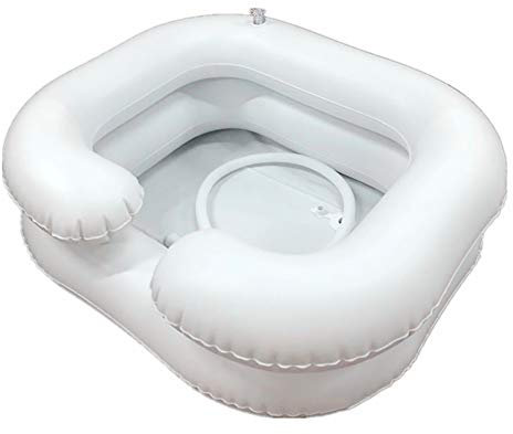 Lavabo Gonflable pour Laver Les Cheveux Lavabo De Shampooing, Lavabo Portable De Lavabo De Lavabo De Chevet, Laver Les Cheveux dans Le Lit
