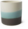 Leaf Pot de Fleurs en céramique, Rayures Bleues, 12 cm
