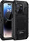 seacosmo Cover per iPhone 14 Pro Impermeabile, IP68 360 Gradi Militare Protezione Custodia, Subacquea Waterproof Antiurto Antipolvere Case con Protezione dello Schermo/Copri Fotocamera, Nero